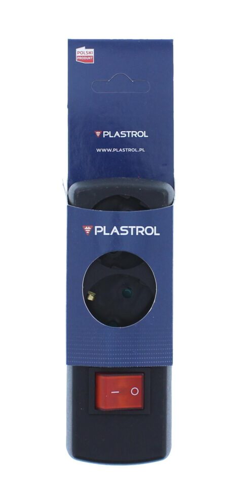 Multipriza 2 prize cu intrerupator fara cablu alimentare negru GN-270SWS/BK Plastrol - imagine 2