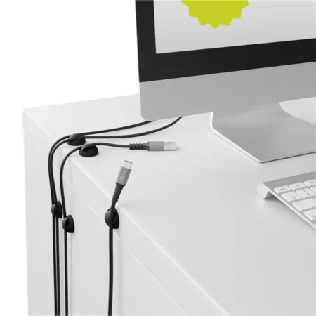 Organizatoare cabluri 6buc cu 2 sloturi negru Goobay - imagine 5