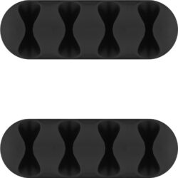 Organizator cabluri 4 sloturi negru set 2buc Goobay 70406