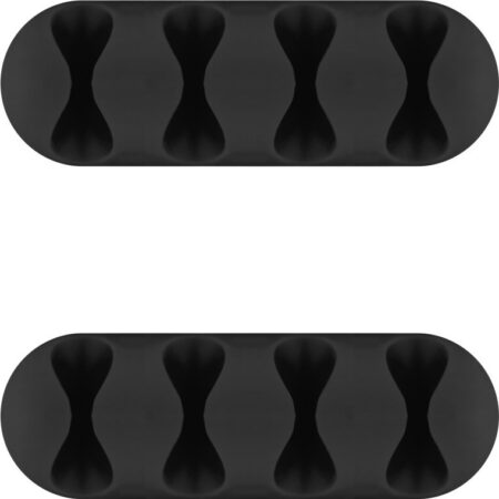 Organizator cabluri 4 sloturi negru set 2buc Goobay 70406