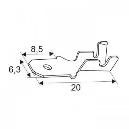 Papuc 6.3mm tata Gold - imagine 2