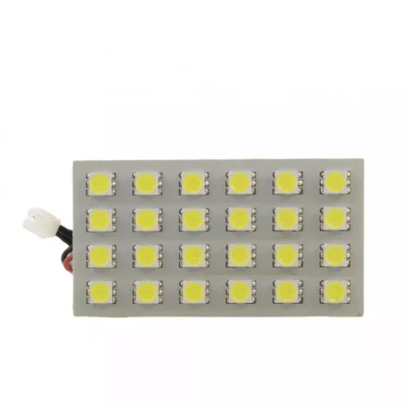 Placa cu LED SMD 65x35 mm 12V SMD5050 3W lumina alba 480lm inclus adaptoare W5W C5W BA9S CarGuard
