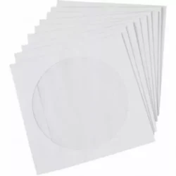 Plicuri CD /DVD din hartie alba 100buc/set