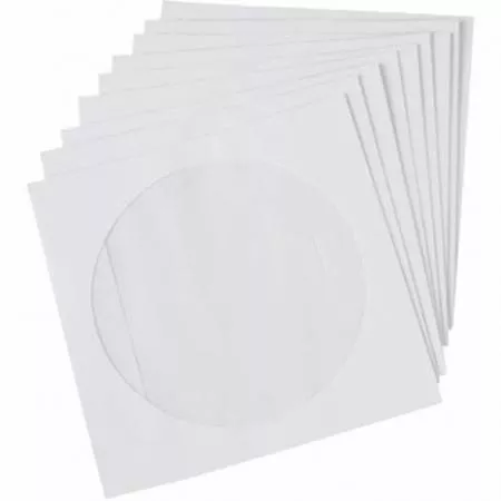 Plicuri CD /DVD din hartie alba 100buc/set
