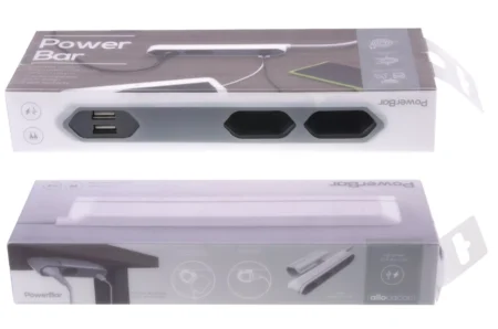 Prelungitor 2 prize prize EU+ 2 USB 2.1A 1.5m PowerBar Allocacoc - imagine 4
