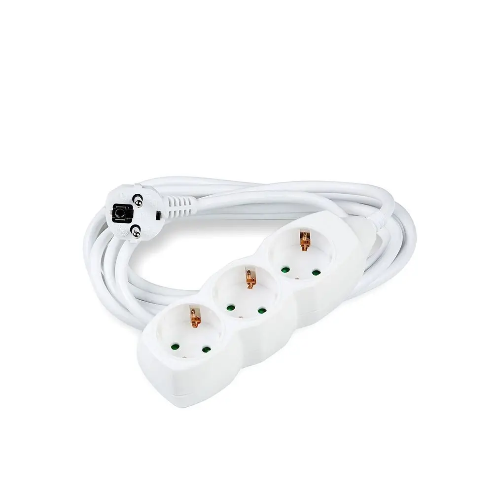 Prelungitor 3 prize cablu 3x1.5mmp 1.5m alb Technik EXTS-3S1.5M-THK