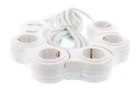Prelungitor reglabil 5 prize 5m cablu 3xG1.5mm2 3500W 16A cu incarcator USB Well - imagine 2