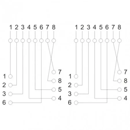 Priza dubla de perete 8P8C UTP Cat5 2x RJ45 - imagine 3