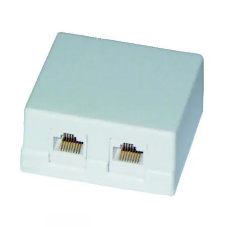 Priza dubla UTP CAT5 RJ45 8p8c alba - imagine 3