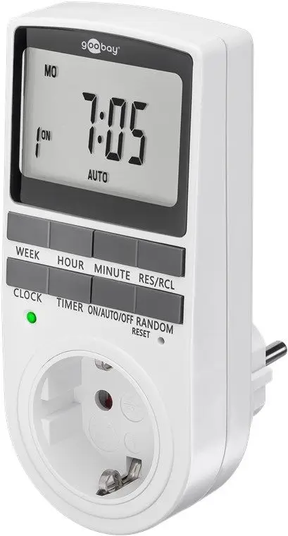Priza programabila digitala pentru interior 3680W, Goobay 50374