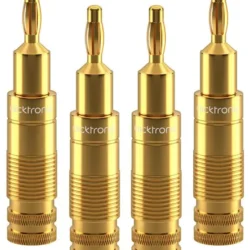 Set 4 mufe Banana 4mm Premium Clicktronic pentru cablu 6.0mm2 Conexiuni Audio de Inalta Calitate 53983