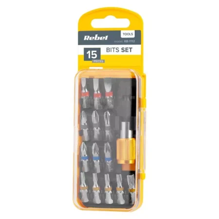 Set Bituri color 15buc REBEL RB-1112 - imagine 2
