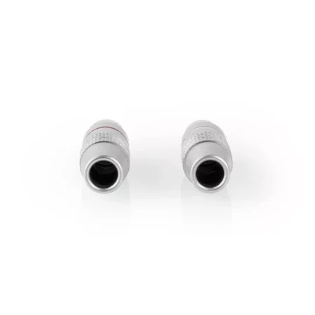 Set Conectori RCA tata aurit metal gri 2buc Nedis - imagine 2
