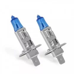 Set de 2 becuri Halogen H1 100W +130% intensitate Alb Xenon 12V Carguard