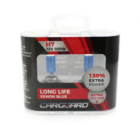 Set de 2 becuri Halogen H7 100W +130% intensitate Alb Xenon 12V Carguard - imagine 4