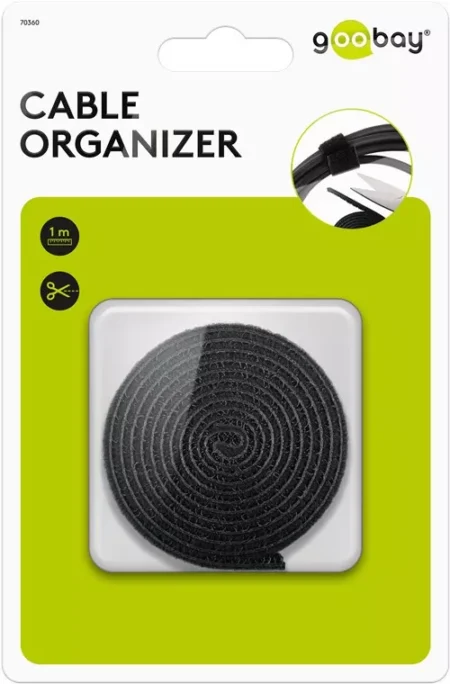 Set de gestionare fixare cabluri 1m negru Goobay - imagine 6