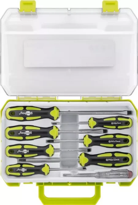 Set surubelnite Goobay 8 piese in carcasa plastic - imagine 2