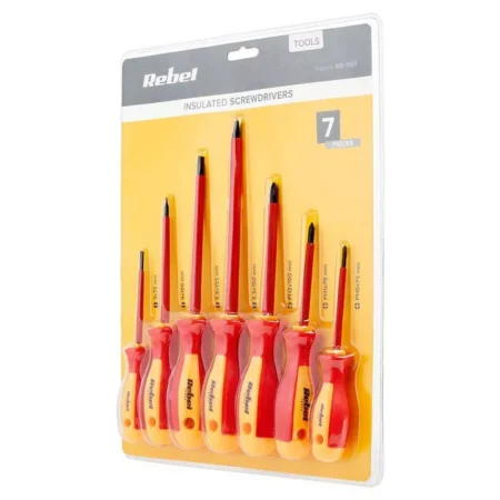 Set surubelnite izolate 1000V 7buc REBEL - imagine 2