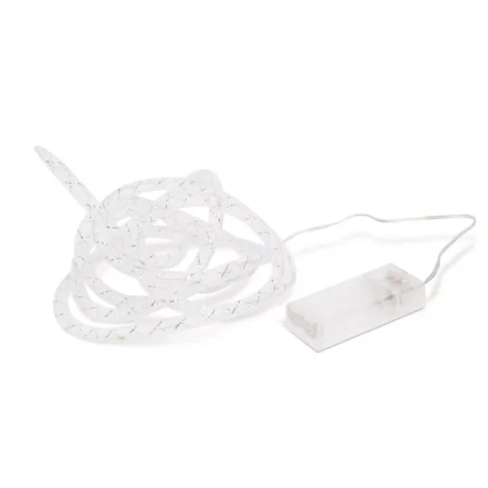 Sir de lumini de Craciun LED alb cald fir argintiu 2m 2x AAA 58032A Phenom - imagine 2