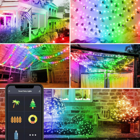 Sir de lumini inteligente WI-FI USB - 33 LED micro RGBIC 16 milioane de culori 5m IP44 Bluetooth 5.0 - imagine 2