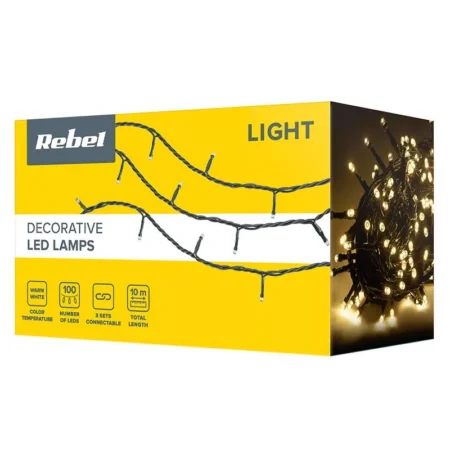 Sir iluminat festiv IP44 alb cald 10m REBEL - imagine 4