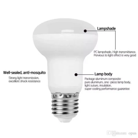 Spot cu LED R63 E27 8W 220V lumina calda Well - imagine 2