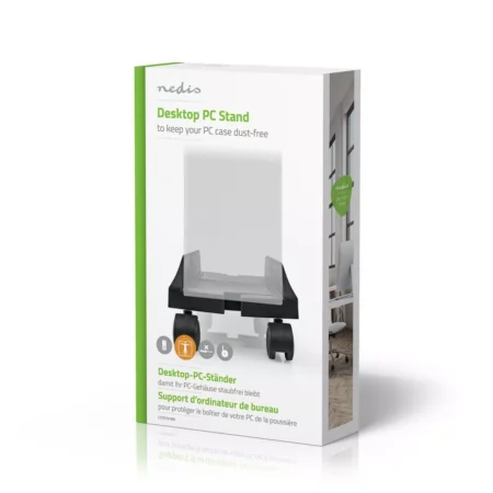 Stand PC Nedis latime reglabila 4 roti blocabile - imagine 8