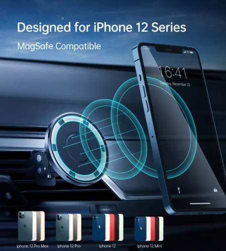 Suport auto magnetic Choetech AT003 pentru seria iPhone 12 prindere la ventilatie - imagine 3