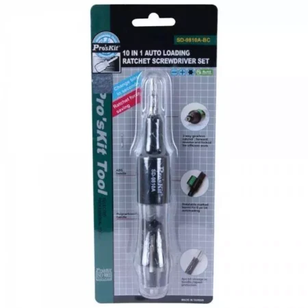 Surubelnita cu varfuri 10in1 interschimbabile ProsKit SD-9810A - imagine 2