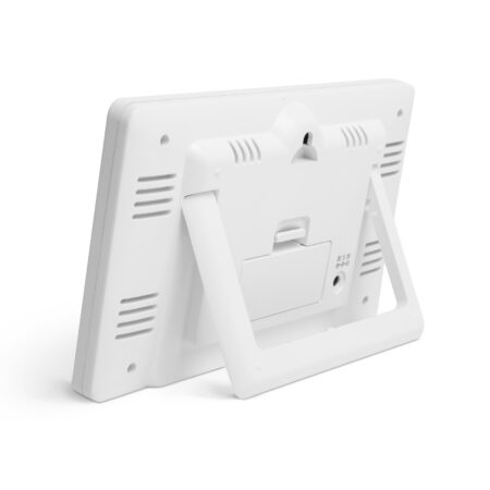 Termometru digital si ceas cu alarma exterior / interior alimentare USB sau 2x AAA alb BEWELLO BW2070 - imagine 2