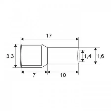Varf terminal cablu 1.5 mm 10mm negru - imagine 2